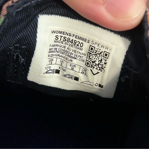 7.5 Sperry Crest Vibe Women’s Plaid Shoes Blue & Pink - Picture 3 of 7